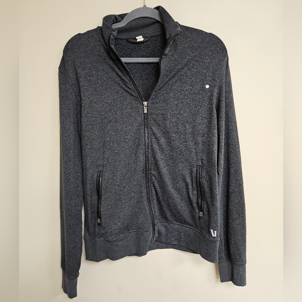 Vuori Men's Full Zip Performance Sweatshirt Dark Gray Size M